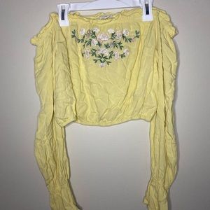 Off the shoulder flower top